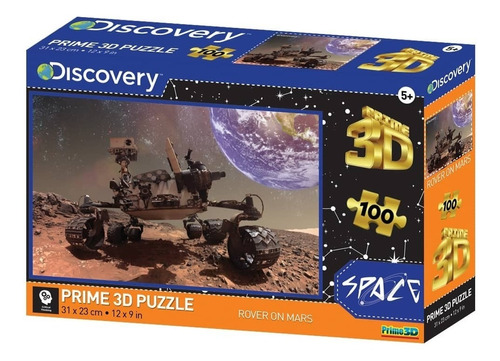 Puzzle Efecto 3d Discovery Rover On Mars Prime 3d 100 Pzas.