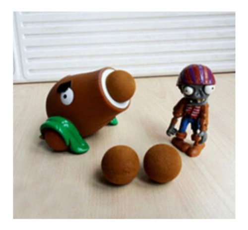 Imagem 3 de 6 de 8 Bonecos Plants X Zumbis Dispara Ervilha Canhao Atira Mesmo