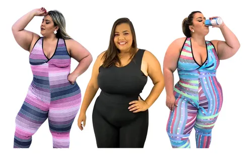 Macacão de hotsell ginastica plus size