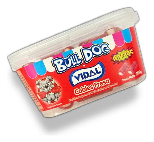 Gomitas Bull Dog 200g Cable Fresa  -   Barata La Golosineria