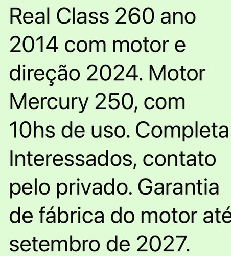 Lancha Real 260 Class Motor Mercury 250hp