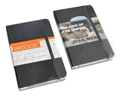 Libretas Brügge Lote X 2 Star Wars (lisa)+explora(cuadricu) Negro