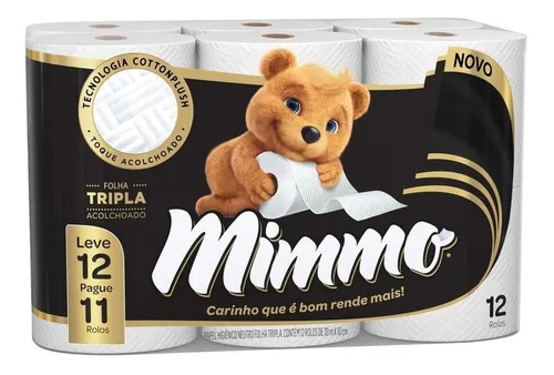 Papel Higiênico Mimmo Folha Tripla - 12 Rolos - 20 Mts Menor preço em Papel Higiênico Mimmo Folha Tripla - 12 Rolos - 20 Mts