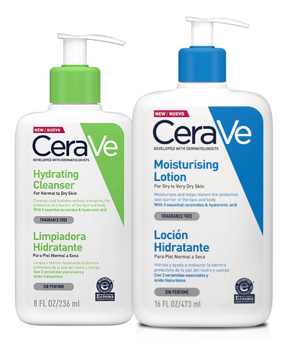 Pack Cerave: Hidratante Corporal 473+gel Espumoso 236ml