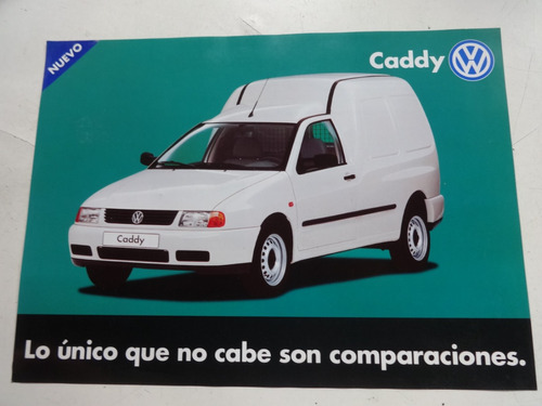 Folleto Antiguo Vw Caddy 1.9 D  Volkswagen No Catalogo 1998