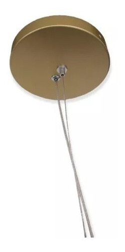 Pendente Jabuticaba Dourado Com Bola De Vidro (com Lâmpada) 110v/220v