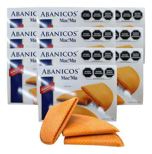 Abanicos Galletas Wafer 7 Cajas De 245g Mac Ma