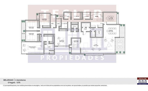 Imagen 17 de 17 de O'higgins 1300 Torre Aisenson Reciclado 4 Dormitorios 3 Baños Piso Alto 2 Coch Pileta Belgrano