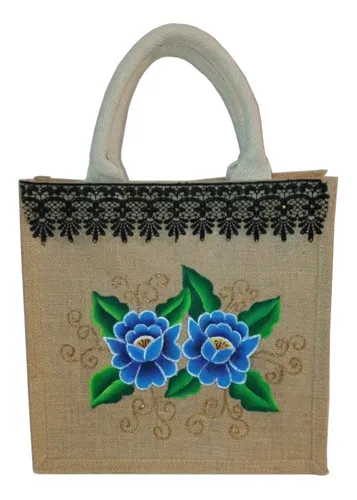 Bolsas de yute pintadas a mano sale