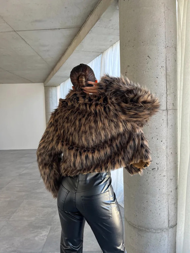 Campera/saco/chaqueta/tapado De Piel Sintética Para Mujer