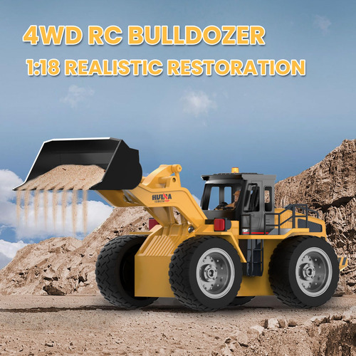 Hzq Rc Bulldozer Toy Vehículo De Construcción Rc Bulldozer