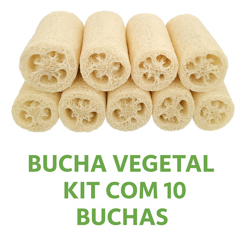 Kit 100 Bucha Vegetal Natural Limpeza Profunda Esfoliação