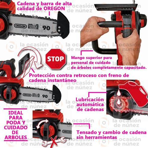 Imagen 3 de 7 de Motosierra Inalambrica Einhell Fortexxa Brushless A Bateria
