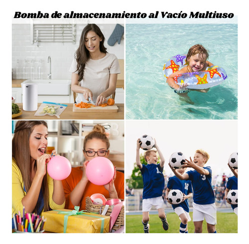Bomba Sellador Aire Portátil Para Bolsas Vacío Alimento Ropa