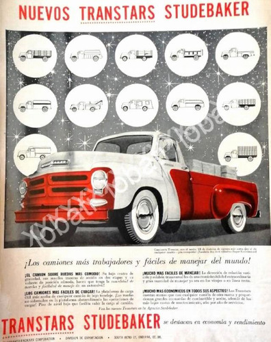 Cartel Retro Autos. Pickup Studebaker Transtar 1956 774