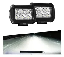 Comprar Par Faros 6 Hiper Led Auxiliar 18w Barra Luz Fija