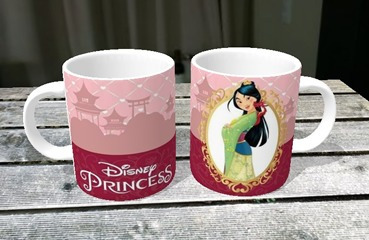 Taza De Ceramica Mulan Princesa