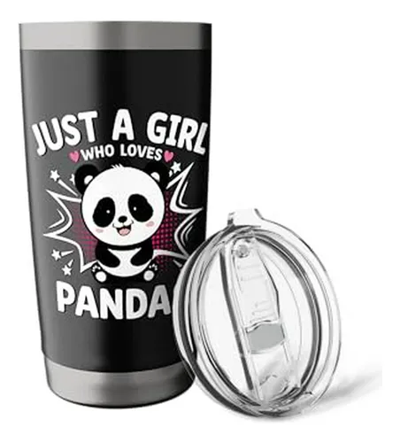 Taza Aislada Acero Inoxidable Con Diseño De Panda Para Chica