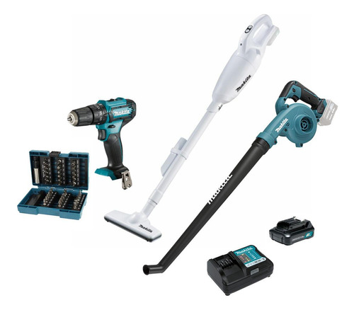 Combo Makita Parafus + Aspirador + Soprador Clx248 12v