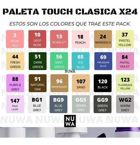 Marcadores Touch Doble Punta X24 Unidades