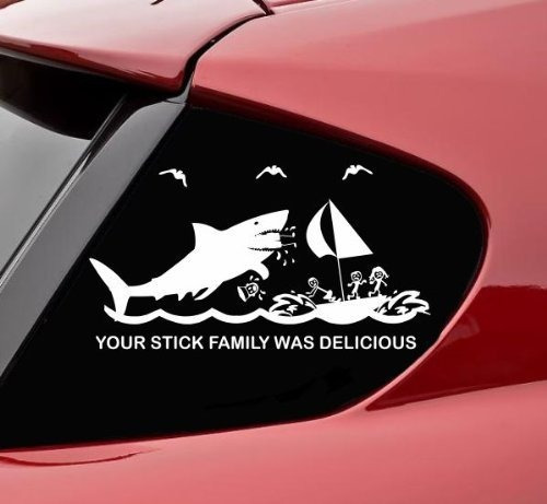 Slap-arte Su Palillo De La Familia Era Delicioso Tiburón - V