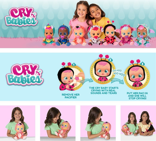 Imagen 6 de 7 de Cry Babies Lady Baby Bebes Llorones Original Boing Toys