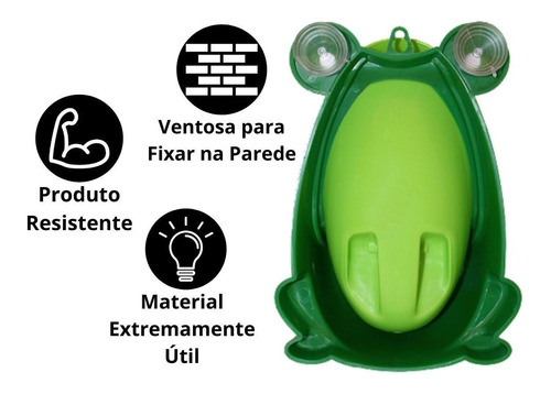 Mictório Sapinho Verde Infantil Para Desfralde Buba