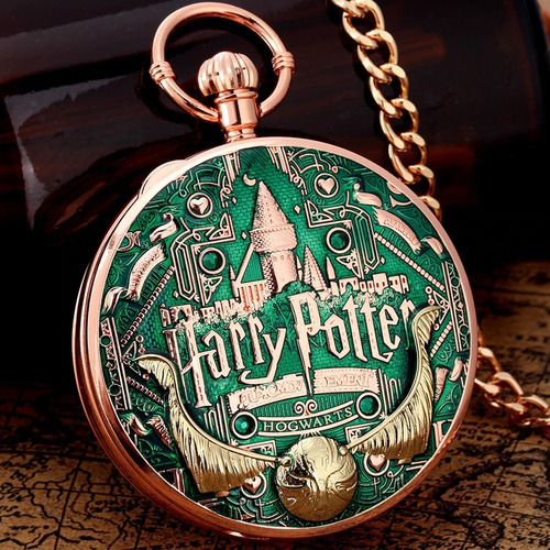 Reloj De Bolsillo Musical Harry Potter M2 Verde Hp