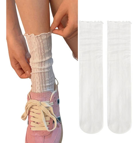 10 Pares De Calcetines Cortos De Encaje De Verano Para Mujer