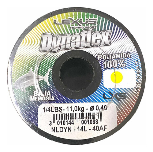 Nylon Para Pesca Lexus Dynaflex 1/4lbs 0,40mm 11 Kg 