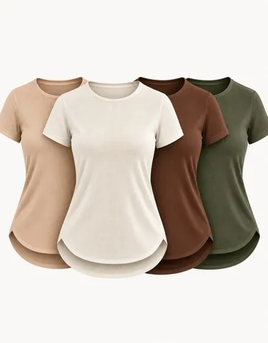Kit 4 Camiseta Dry Fit Feminina Academia Fitness Tapa Bumbum