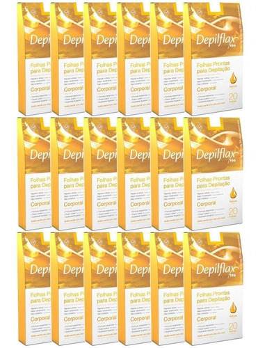 360 Folhas Prontas Depilação Corporal Depilflax Natural