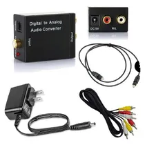Comprar Convertidor Óptico Rca Kit Cable Óptico + Cable Rca A Rca 