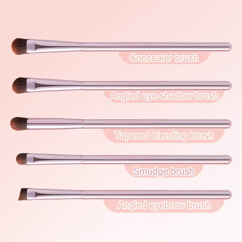 Juego De 5 Brochas De Maquillaje De Ojos Marca X Modelo Y Color