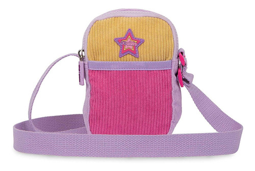 Bolsa Crossbody Para Niña Cloe Girls Textil Look Suede Color Violeta