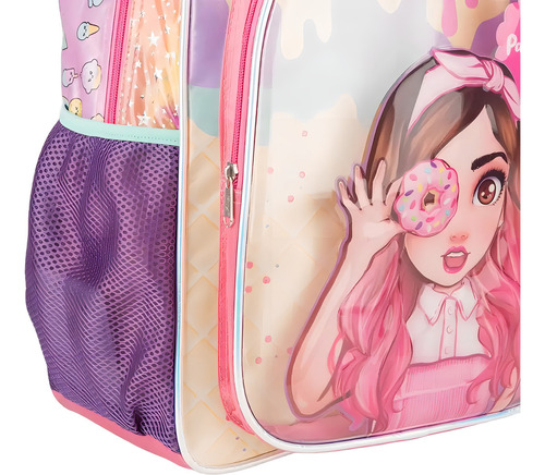Mochila Y Lapicera Mis Pastelitos 3d Rosa Niña