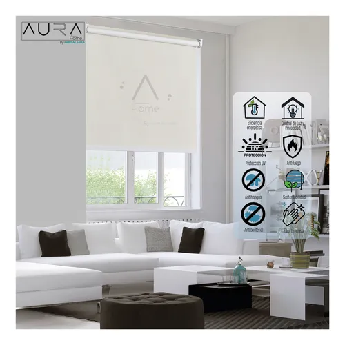 Cortina Roller Blackout Aura Beige 150x165 Cm