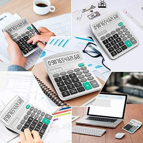 Calculadoras De Escritorio Splaks 12 Digitos X2 Plateado