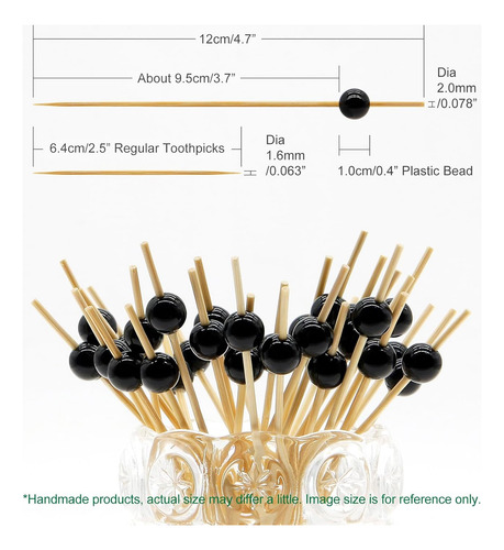 Palillos De Bambú De 12 Cm De Largo Para Aperitivos Y Fiesta
