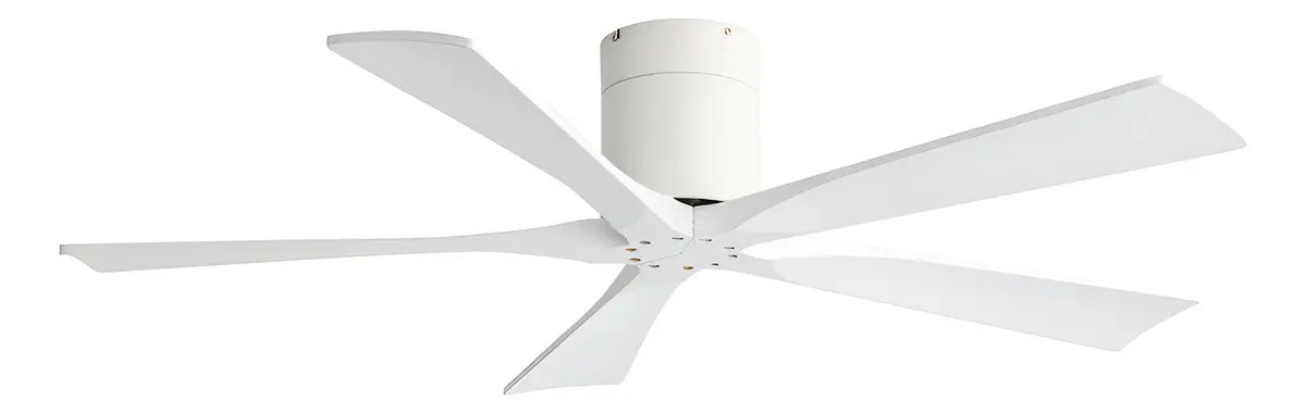 Ventilador de Techo WINDSTYLE Bahamas Silencioso con Wi-Fi y Aspas de Madera Blancas de 1.32 m