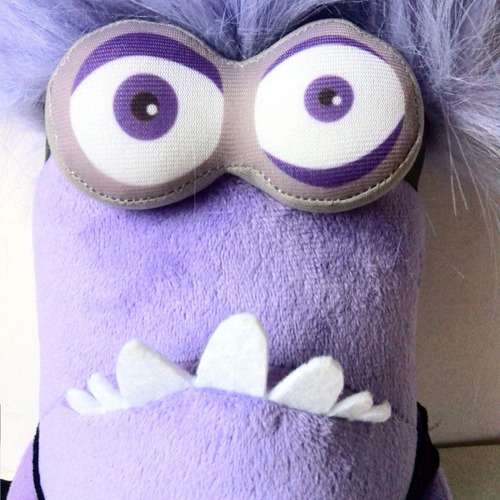 Para 2ps Diablo De Muñeco De Peluche Minion Morado