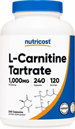 L Carnitine Carnitina 1000mg 240caps Americano