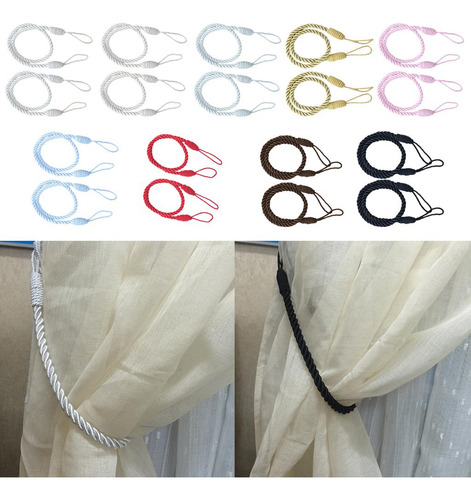 6 Pcs Tiebacks Cordón Para Cortinas