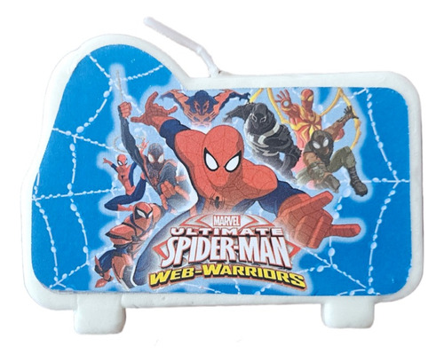 Vela Spiderman Cotillón Cumpleaños Superheroe Niños
