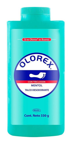 Talco Para Pies Olorex Mentol Desodorante 330g