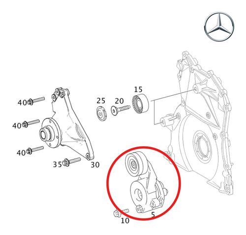 Tensor Correa Poli V Mercedes Benz Om642 Ml W164 W166