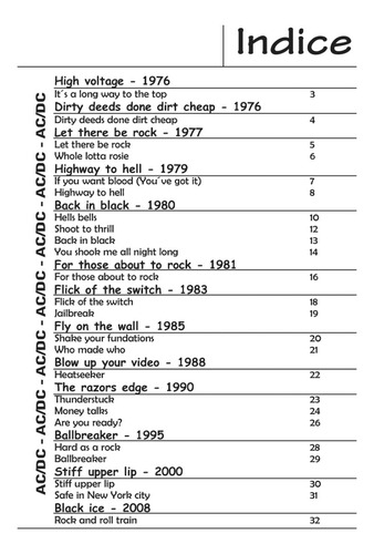 Libro Cancionero P/ Guitarra Ac/dc Fisico