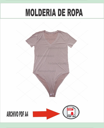 Molderia Imprimible En Pdf A4 Bodys Mujer Escot V