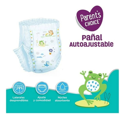 2 Pzs Pañales Parent S Choice Autoajustable Talla 6 Unisex