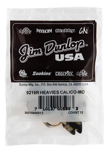 9215 Heavies Calico Thumbpicks, Medium, 12/bag
